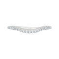 Euro shank Diamond Half Eternity Wedding Band in 14K White Gold