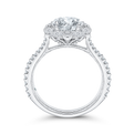 14K White Gold Round Diamond Halo Engagement Ring (Semi-Mount)