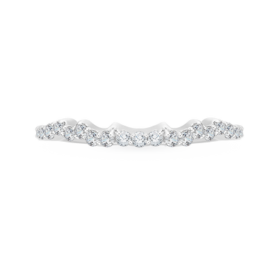 Round Diamond Wedding Band in 14K White Gold