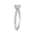 14K White Gold Round Diamond Engagement Ring (Semi-Mount)