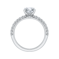 14K White Gold Round Diamond Engagement Ring (Semi-Mount)