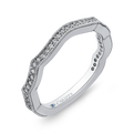 Round Diamond Wedding Band in 14K White Gold