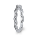 Round Diamond Wedding Band in 14K White Gold