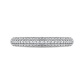 Round Diamond Half-Eternity Wedding Band in 14K White Gold