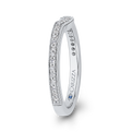 Round Diamond Wedding Band in 14K White Gold