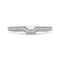 Round Diamond Wedding Band in 14K White Gold