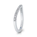 Round Diamond Wedding Band in 14K White Gold