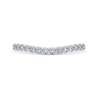 Round Diamond Wedding Band in 14K White Gold