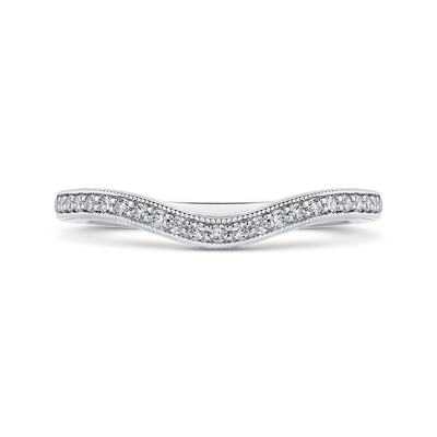 Round Diamond Wedding Band in 14K White Gold