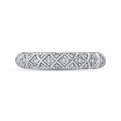 Round Diamond Half-Eternity Wedding Band in 14K White Gold