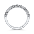Round Diamond Half-Eternity Wedding Band in 14K White Gold