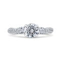 Split Shank Round Diamond Engagement Ring in 14K White Gold (Semi-Mount)