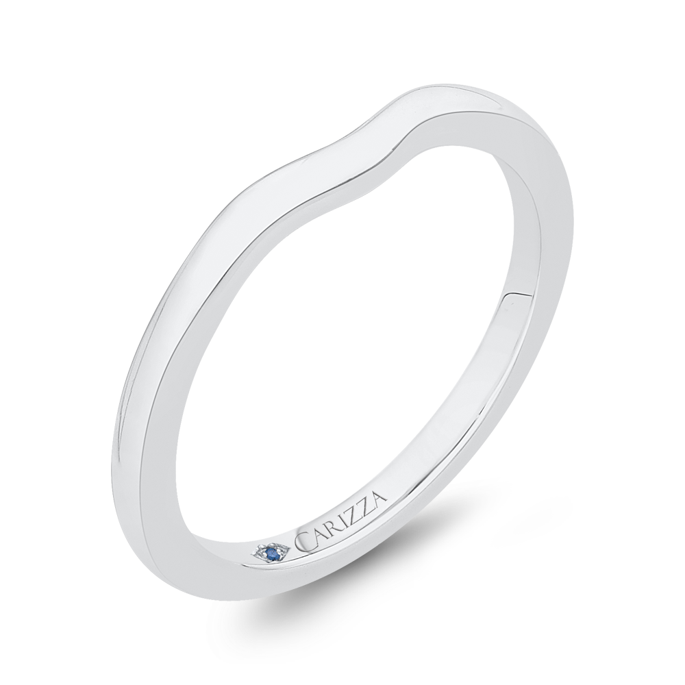 Plain Wedding Band in 14K White Gold
