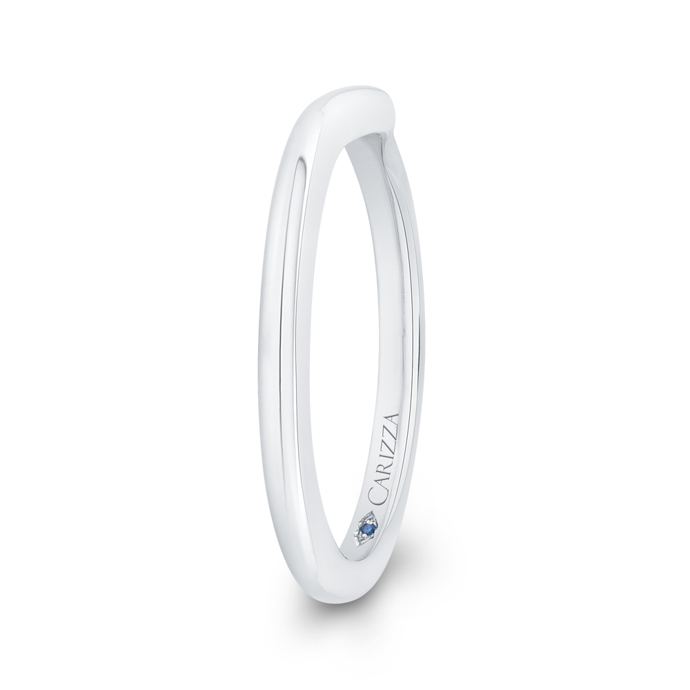 Plain Wedding Band in 14K White Gold