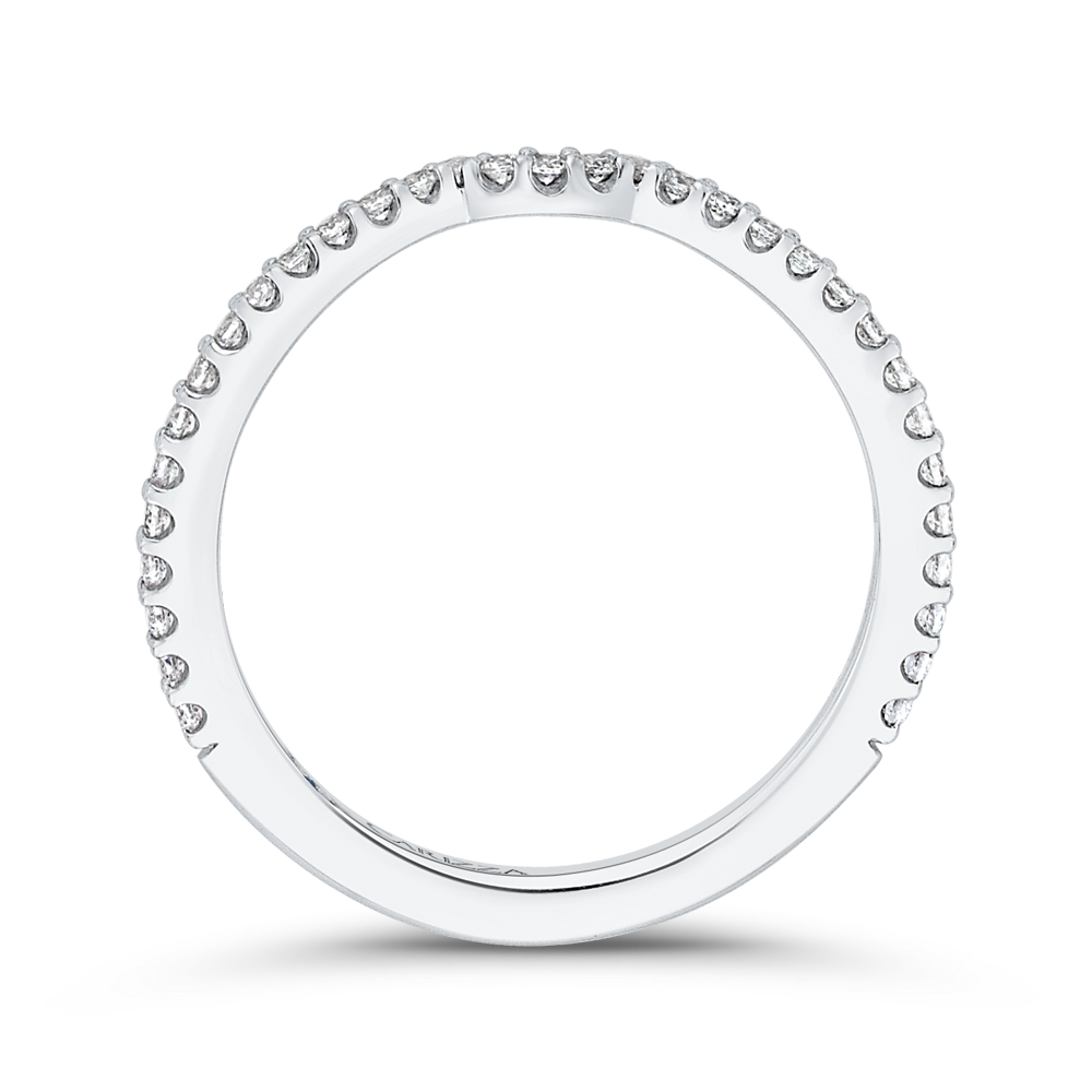 Round Diamond Wedding Band in 14K White Gold