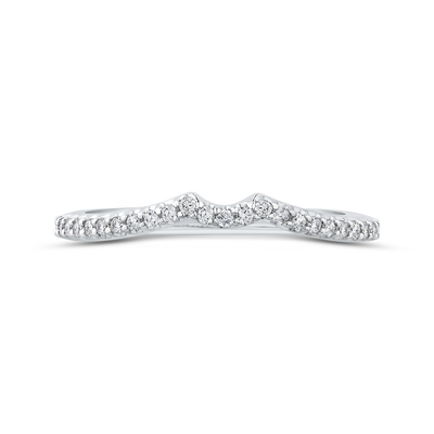 Round Diamond Wedding Band in 14K White Gold
