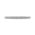Round Diamond Half-Eternity Wedding Band in 14K White Gold