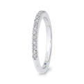 Round Diamond Half-Eternity Wedding Band in 14K White Gold