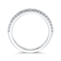 Round Diamond Half-Eternity Wedding Band in 14K White Gold