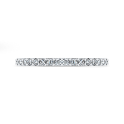 Round Diamond Wedding Band in 14K White Gold