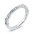 Round Diamond Half-Eternity Wedding Band in 14K White Gold