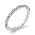 Round Diamond Half-Eternity Wedding Band in 14K White Gold