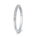 Round Diamond Half-Eternity Wedding Band in 14K White Gold
