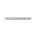 Round Diamond Half-Eternity Wedding Band in 14K White Gold