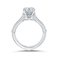 Round Diamond Engagement Ring in 14K White Gold (Semi-Mount)