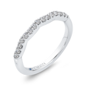 Round Diamond Wedding Band in 14K White Gold