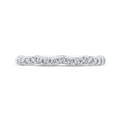 Round Diamond Wedding Band in 14K White Gold