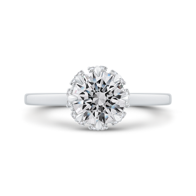Diamond Engagement Ring in 14K White Gold (Semi-Mount)