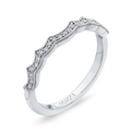 Round Diamond Half-Eternity Wedding Band in 14K White Gold