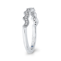Round Diamond Half-Eternity Wedding Band in 14K White Gold