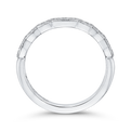 Round Diamond Half-Eternity Wedding Band in 14K White Gold
