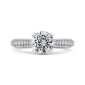 Round Diamond Engagement Ring in 14K White Gold (Semi-Mount)