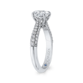 Round Diamond Engagement Ring in 14K White Gold (Semi-Mount)