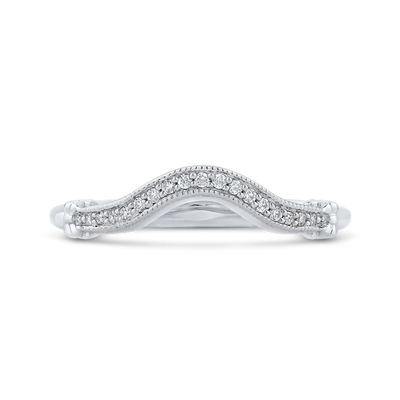 Round Diamond Wedding Band in 14K White Gold