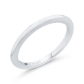 Plain Wedding Band in 14K White Gold