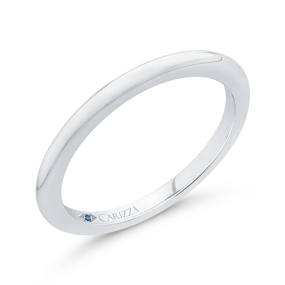 Plain Wedding Band in 14K White Gold