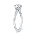 Split Shank Round Diamond Cathedral Style Engagement Ring in 14K White Gold (Semi-Mount)