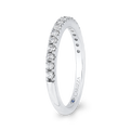 Round Diamond Half-Eternity Wedding Band in 14K White Gold
