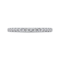 Round Diamond Half-Eternity Wedding Band in 14K White Gold