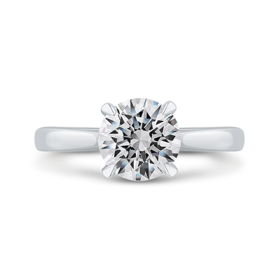 Round Diamond Engagement Ring in 14K White Gold (Semi-Mount)