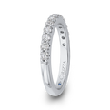 Round Diamond Half-Eternity Wedding Band in 14K White Gold