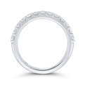 Round Diamond Half-Eternity Wedding Band in 14K White Gold
