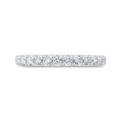 Round Diamond Half-Eternity Wedding Band in 14K White Gold