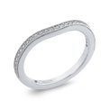 Round Diamond Half-Eternity Wedding Band in 14K White Gold