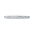 Round Diamond Wedding Band in 14K White Gold