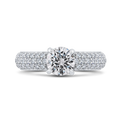 Round Diamond Engagement Ring in 14K White Gold (Semi-Mount)
